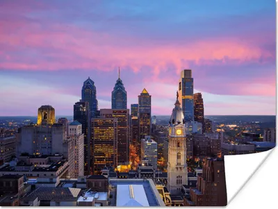 Produktbild von MuchoWow® Poster Städte - Skyline - Vereinigte Staaten 120x90 cm - Wandbild