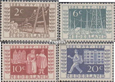 Produktbild von Briefmarken Niederlande 1952 Mi 597-600 (kompl.Ausg.) postfrisch ITEP
