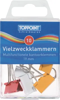 Produktbild von 100 (10x 10Stk) Vielzweckklammern Foldback Klamern 19mm