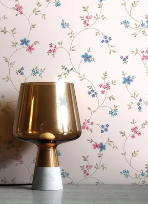 Produktbild von NEWROOM Tapete Blau Vliestapete Blumen - Vintage Floral Rosa Weiß Blätter Blüten Blumentapete Romantisch Blumenmuster