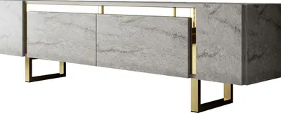 Image de Meuble TV en bois "Yildiz" - 180 x 30 x 50 cm - TravertinOr