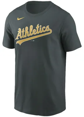 Produktbild von Nike Mlb Oakland Athletics Wordmark Kurzarm-t-shirt Grün L Grün L