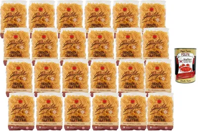 Produktbild von Italian Gourmet Fusillone Glutenfreie Pasta aus Mais, Vollkornreis & Quinoa, Vorteilspack 24 x 400 g, italienische Nudeln ohne Gluten + Italian Gourmet Polpa