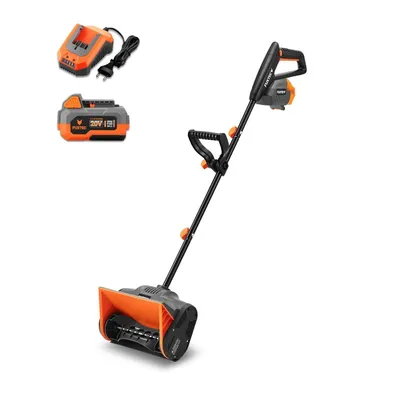 Zdjęcie produktu dla Odsniezarka akumulatorowa FUXTEC FX-E1SCH20SET | Akumulator litowo-jonowy 20 V i ladowarka | Szerokosc odsniezania 30 cm | Moc 300 W | Zasieg rozladowania 6 m | Lekka i kompaktowa