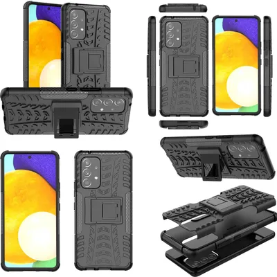 Image de Étui de protection hybride noir pour téléphone portable Samsung Galaxy A53 5G