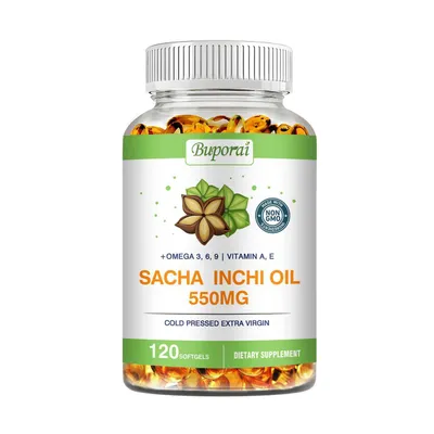 Immagine prodotto di Olio di Sacha Inchi 550 mg (120 capsule) integratore alimentare, sistema immunitario, cuore, colesterolo