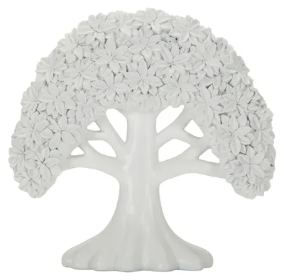 Produktbild von Mauro Ferretti Dekosculptur Minimalistischer Baum Weiß 26x9x25 cm