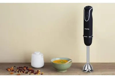Image de H.KOENIG - Mixeur plongeant 4 en 1, 850 W, 6 vitesses, noir