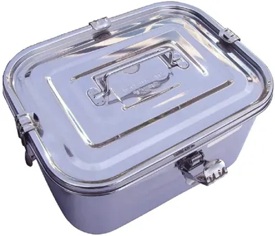 Image de Boîte de Rangement Alimentaire en Acier Inoxydable Rectangulaire 5 l