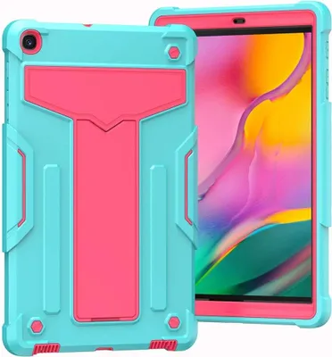 Image de Housse pour Samsung Galaxy Tab A 8.0" (2019) avec support Vert-Rose