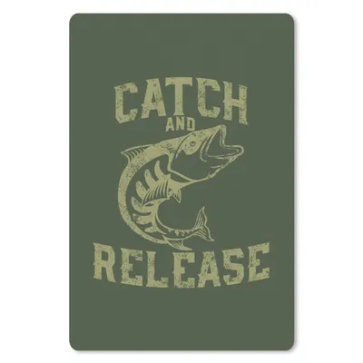 Produktbild von MuchoWow® Mauspad Mousepad Jahrgang - Fisch - Text 40x60 cm - Mousepads - Maus Mat - Pad - Mausunterlage - Schreibtisch Accesoire