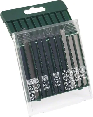 Produktbild von Stichsägeblattbox Holz/Metall/Kunststoff, 10-teilig, Sägeblatt-Satz