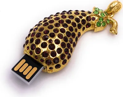 Produktbild von Onwomania Aubergine Gemüse Golden Funny USB Stick 8 GB USB 2.0