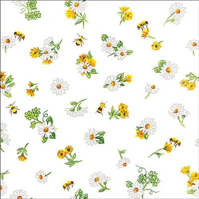 Produktbild von Serviette "Gänseblümchen und Bienen" 20 Stück