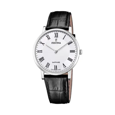 Produktbild von Festina Uhr Swiss Herren schwarz Armband Leder UF20012/2