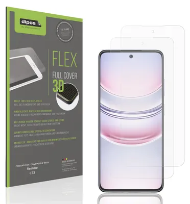 Immagine prodotto di 2x Pellicola protettiva opaca per Realme C73 Protezione Antiurto Anti-Shock