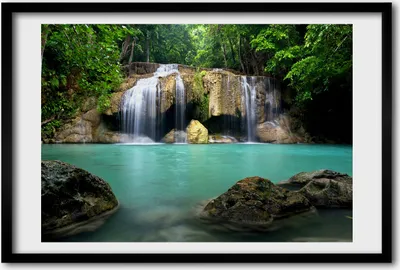 Produktbild von Bild 60x40 MDF-Rahmen, Wandkunst Wasserfall