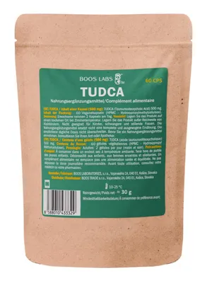 Produktbild von BOOS LABS das stärkste Tudca I Tauroursodeoxycholic Acid I 1500 mg pro Portion I 60 vegane Kapseln I 3Kps pro Tag I Tudca Kapseln Hochdosiert, Nahrungsergänzungsmittel für Leber im Beutel