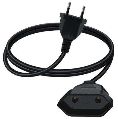 Productafbeelding van Eurostekker verlengkabel 2,5 A 250 V, 1,5 m, zwart