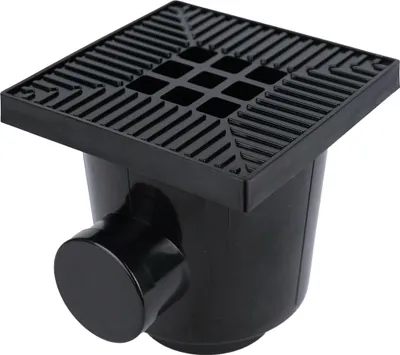 Immagine prodotto di Griglia nera per sifone esterno 200 x 200 mm - Per pezzo