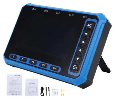Produktbild von 5-Kanal-Handoszilloskop, digitales tragbares Oszilloskop mit 2,8-Zoll-Display, 1 MHz Bandbreite, 3 MHz Abtastrate für Niederfrequenzsignale, automatische Normalisierung