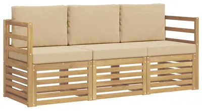 Imagen del producto de vidaXL: Juego de cojines para sofá, madera maciza de acacia