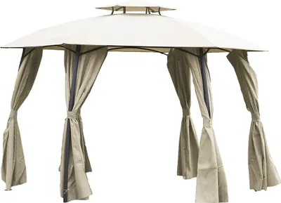 Produktbild von nabbi Runden Gartenpavillon Weg 360x360 cm - Beige