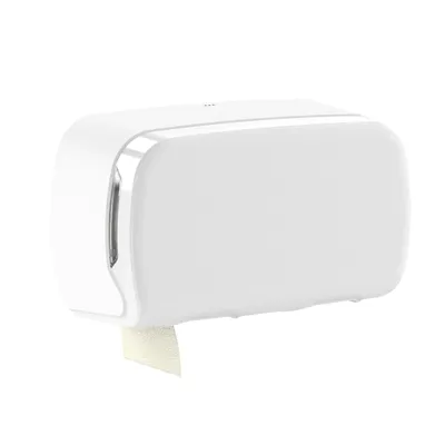 Produktbild von HyPaFol Toilettenpapierspender für 2 Rollen, weiß matt