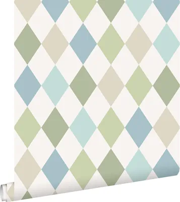 Immagine prodotto di ESTAhome carta da parati rombo verde e blu 50 x 900 cm