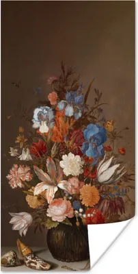 Produktbild von MuchoWow® Poster Stilleben mit Blumen - Kunst - Alte Meister 40x80 cm - Dekoration