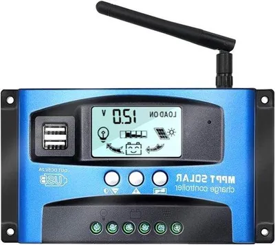 Image de Régulateur de charge solaire avec Wi-Fi - Gestion du système énergétique - Détection automatique du système - 100 A - Bleu