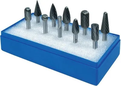Produktbild von Frsstifte-Satz Schaft- 6 mm 10-teilig Hartmetall Kreuz Kunststoffkassette