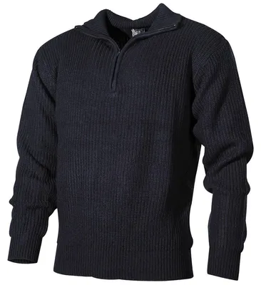 Produktbild von Pullover, "Troyer", blau, mit Reißverschluss S