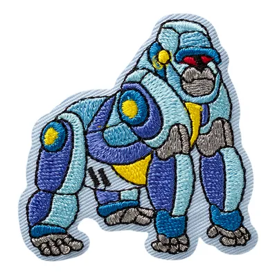 Produktbild von Mono Quick 10382 Gorilla Roboter Bügelbild, Patch, ca. 5 x 5 cm Applikation