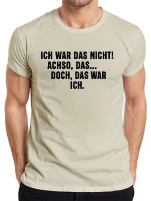 Produktbild von Ich war das nicht Achso doch das war ich lustig sarkastisch humor Herren T-Shirt, Natur, XL