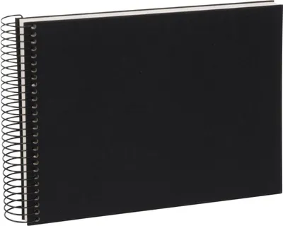 Produktbild von Spiralgebundenes Fotoalbum - 40 Seiten - schwarz - Leinen