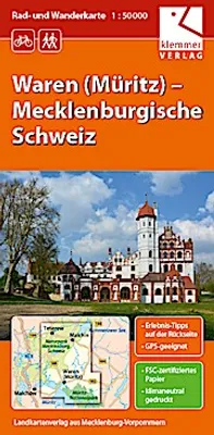 Obrázek produktu pro Waren (Müritz) Mecklenburgische Schweiz 1 : 50 000 Rad-/Wanderkarte