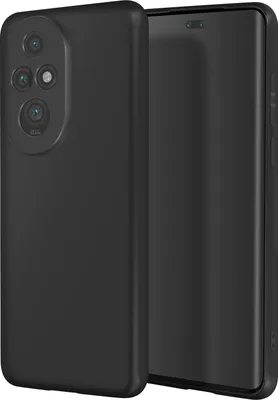 Produktbild von Avizar, Soft Touch Hülle Silikon Honor 200 Pro, matte Rückseite, Schwarz