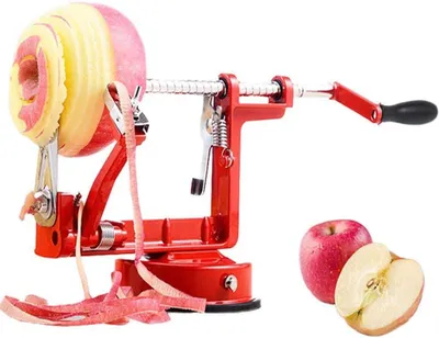 Produktbild von Apfelschäler, Profi Apfelschneider Apfelschälmaschine Spiralschneider Apfelentkerner Schälmaschine Kartoffel Obstschneider 3 in 1 Funktion in