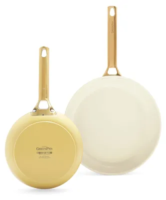 Bratpfannen-Set 20/26 cm, Keramik-Antihaft, Induktion, Gelb
