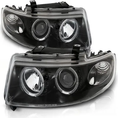 Produktbild von Scheinwerfer Angel Eyes passend für Seat Leon 1M / Toledo 1M Bj. 99-06 Schwarz