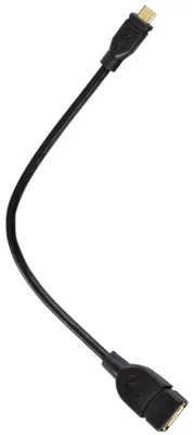 Produktbild von Hama USB-2.0-OTG-Adapterkabel, Micro-Stecker - A-Kupplung, Schwarz, 0,15 m
