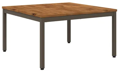 Immagine prodotto di vidaXL Tavolino da caffè in legno massello di acacia, naturale e marrone, 80 x 80,5 x 45 cm