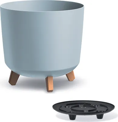 Obrázok produktu pre nabbi Plastový kvetináč na nožičkách DGTL300L 29,8 cm - svetlosivá