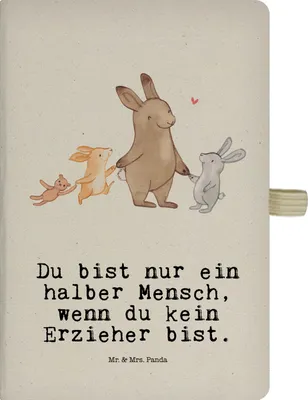 Produktbild von Mr. & Mrs. Panda notizbuch Erzieher Herz - Transparent - Geschenk, Kladde, Journal, Tagebuch, Schreibheft, Studium, Beruf, Spruch, Ausbildung, Reisetagebuch