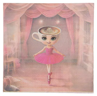 Immagine prodotto di Clayre & Eef Tovaglioli di carta, confezione da 20, 33x33 cm, carta rosa