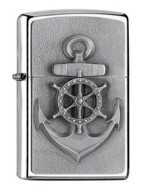 Produktbild von ZIPPO - Ankermotiv - Chrome High Polished Poliert - Emblem - Sturmfeuerzeug nachfüllbar Benzin 2007589