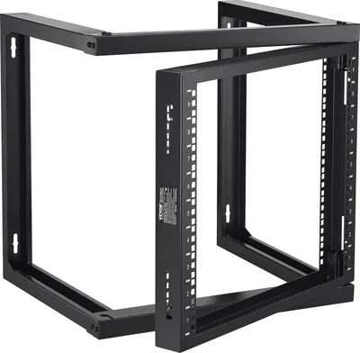 Produktbild von VEVOR 9U Wandmontage-Rack, 150 lbs/68,04 kg maximale Tragfähigkeit, Server-Netzwerk-Rack mit offenem Rahmen und Käfigmutterschrauben, Kohlenstoffstahl, 20,9 x 17,7 x 20,5 Zoll, Schwarz