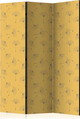 Zdjęcie produktu dla Parawan jednostronny Tła i desenie 135x172 cm 3-częściowy żółty
