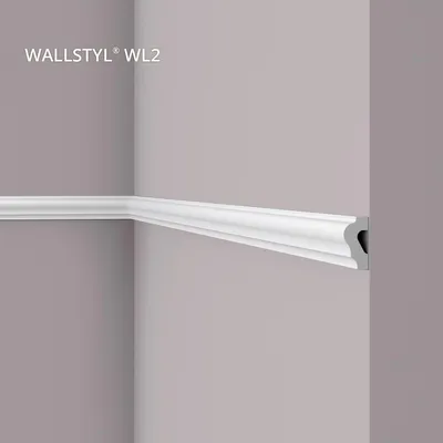 Imagen del producto de NMC WL2 WALLSTYL Moldura para pared Moldura decorativa Perfil de estuco 2 m